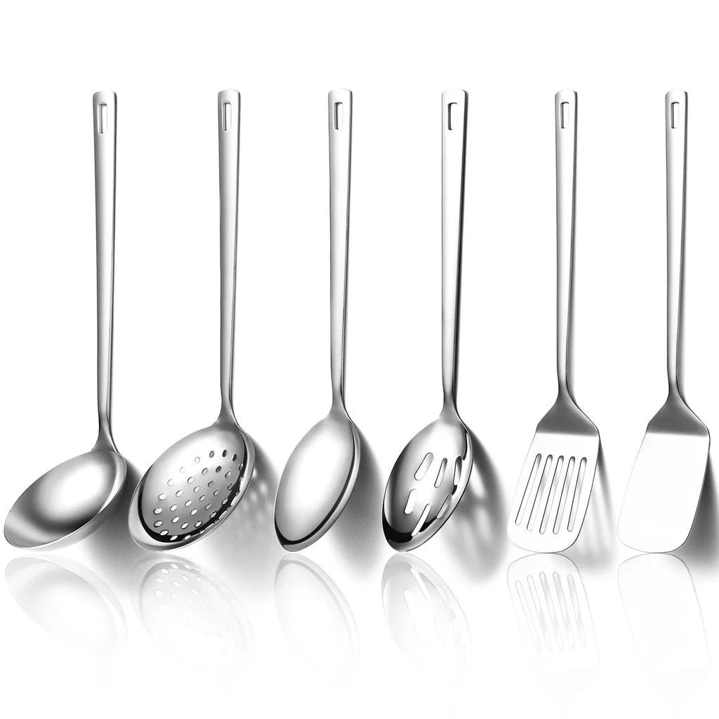 Kitchen Utensils Set 6pcs, Stainless Steel Cooking Utensils Set, Heavy Duty K
