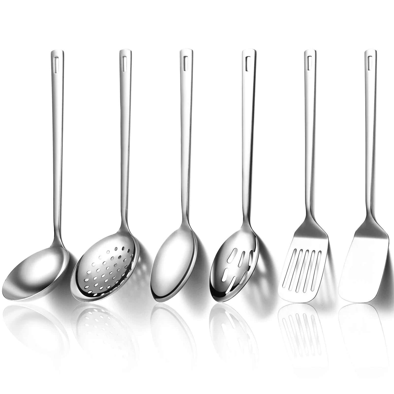 Kitchen Utensils Set 6pcs, Stainless Steel Cooking Utensils Set, Heavy Duty K