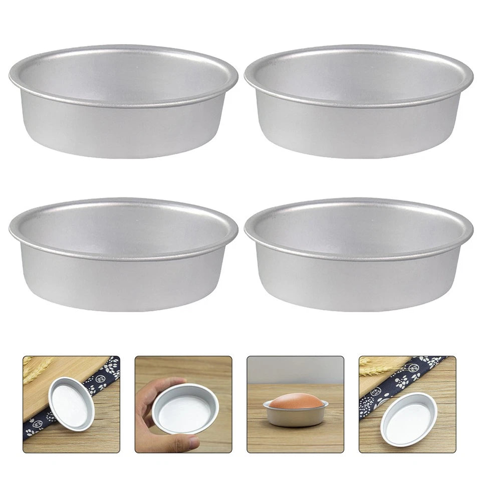 6 Pcs Aluminum Alloy Anodized Cake Pans Baking Pans For Cheese Cake